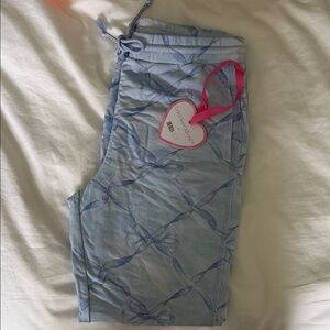 LoveShackFancy Blue Patterned Pants